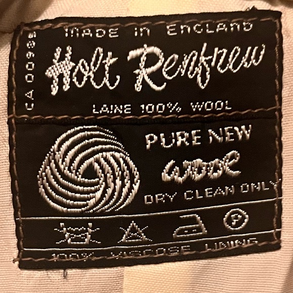 Holt Renfew - Men’s Medium - 100% Wool Vest - Tan - Vintage- Made In England- - Picture 2 of 13